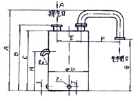 2SK-6P1、2SK-12P1、2SK-20P1、2SK-30P1配气水分离器外形及安装尺寸 